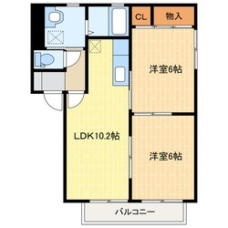 グリーン岡Ｃの物件間取画像